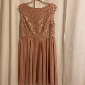 Dusty Rose Mid Calf Dress